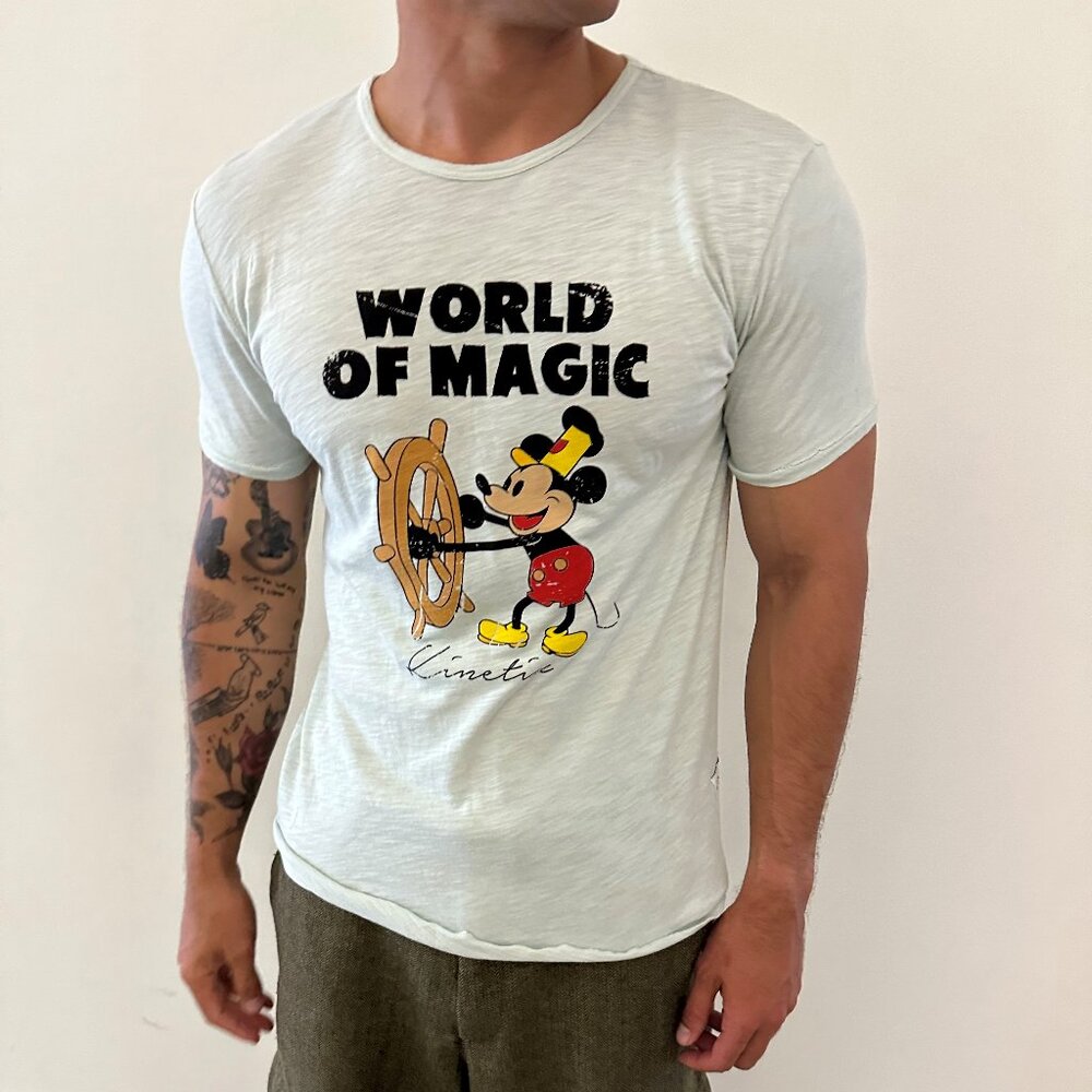 WORLD OF MAGIC on our 4 Corners Crew neck